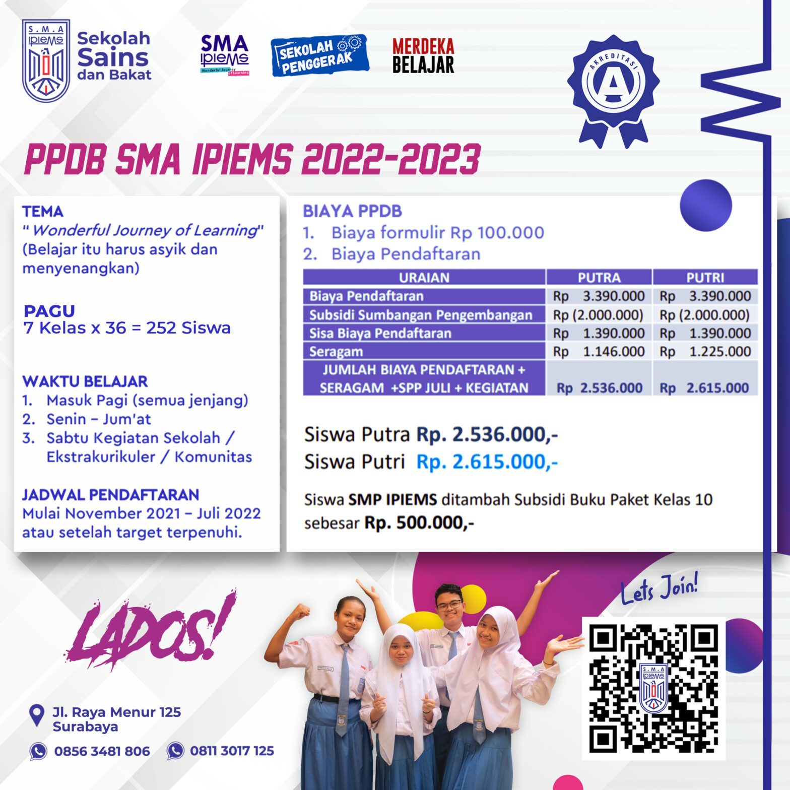 PPDB – SMA IPIEMS SURABAYA